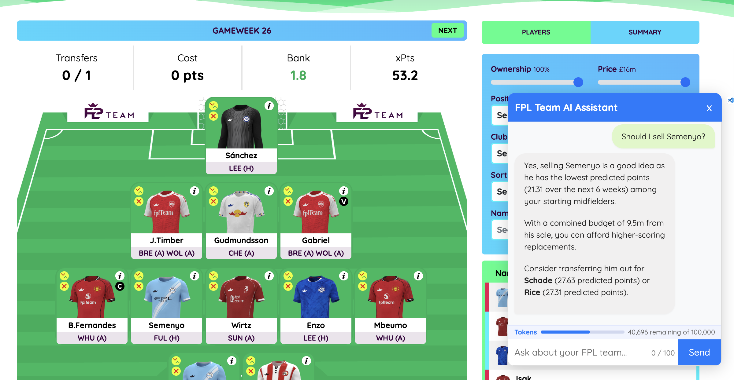 AI FPL Assistant
